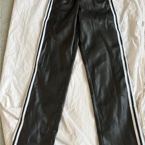Adidas original firebird faux leather pants NWT size XS
